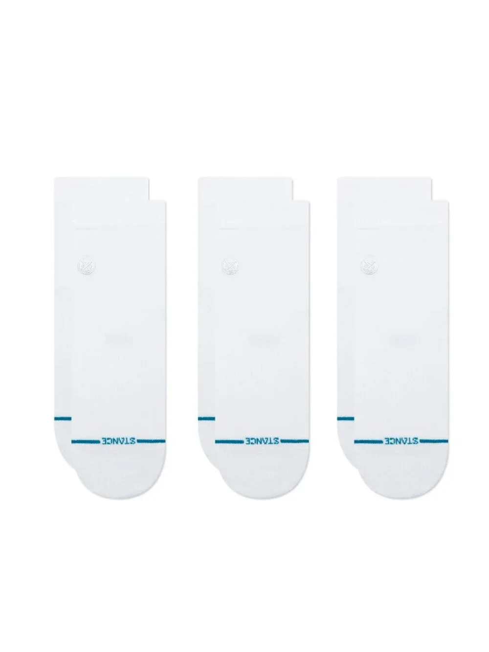 STANCE Womens ICON Lowrider 3 Pack Socks White NWT